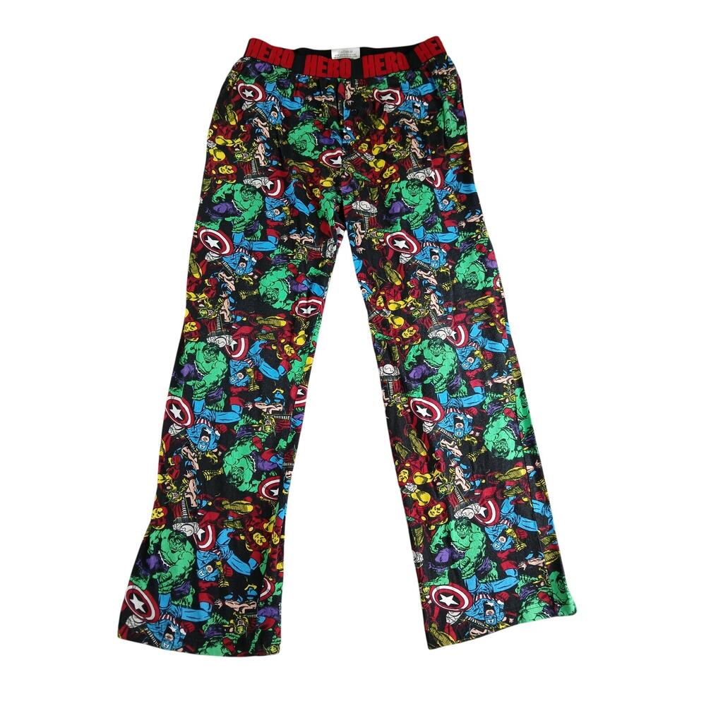 Marvel Mens Pajama Pants Medium Multicolor Avengers Cotton Baggy Comic Superhero